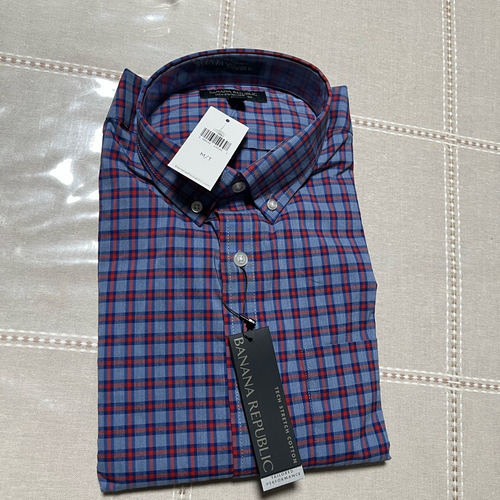 Banana republic plaid button down shirt
